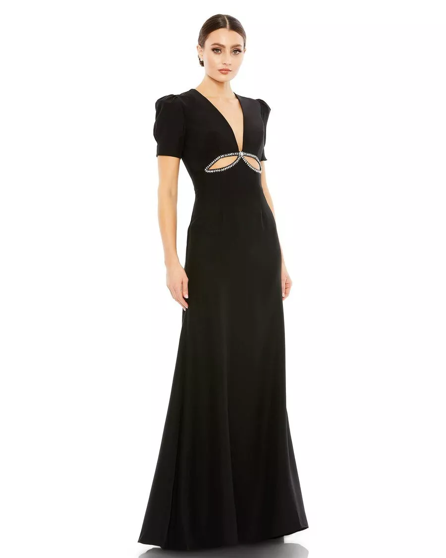 Cut out top embellished gown
