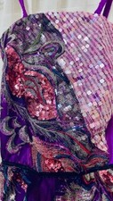 Purple  multi colors designed sparkle ballet costume bodice