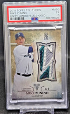 2015 Topps Triple Threads Unity Jumbo Relics Gold 3/9 Mike Zunino #UJR-MZO PSA 5