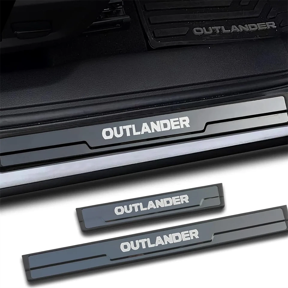 For Mitsubishi Outlander Car Accessories Door Sill Protector Guard Scuff Plate Foto 3 de 4