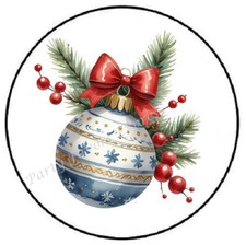 CHRISTMAS ORNAMENT ENVELOPE SEALS LABELS STICKERS PARTY FAVORS