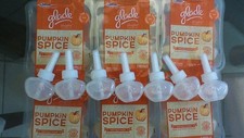 6 Glade Plugins Pumpkin Spice Scented Oil Refills Limited Edition No Box Free SH