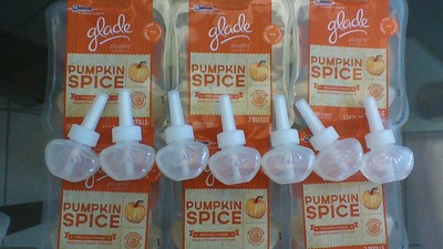 6 Glade Plugins Pumpkin Spice Scented Oil Refills Limited Edition No Box Free SH