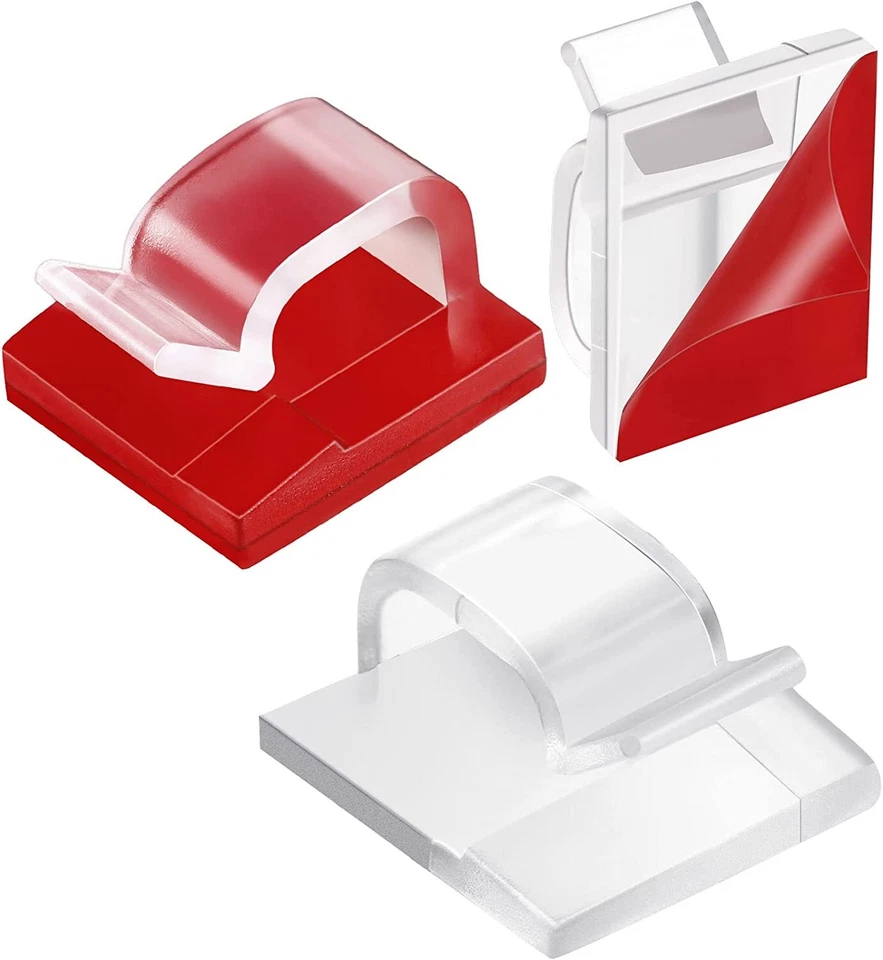 100Pcs Kabel Clip Outdoor Light Cord Organizer selbstklebende Draht Haken Halter - Bild 2 von 4