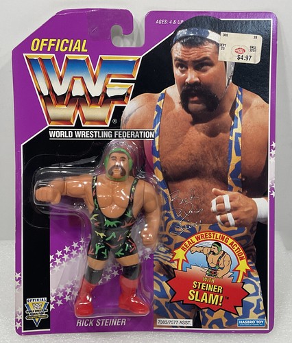 Rare WWF Rick Steiner Hasbro Wrestling Figure Purp...