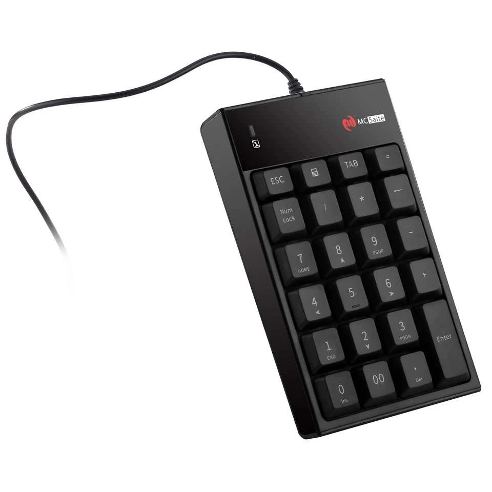 Tastiera numerica USB cablata ABS 23 tasti numero esterno per laptop MacBook - Immagine 2 di 4