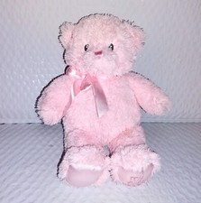 Baby Gund MY FIRST TEDDY Pink Soft Plush 10in Bear Lovey 021028 Pink Satin Bow