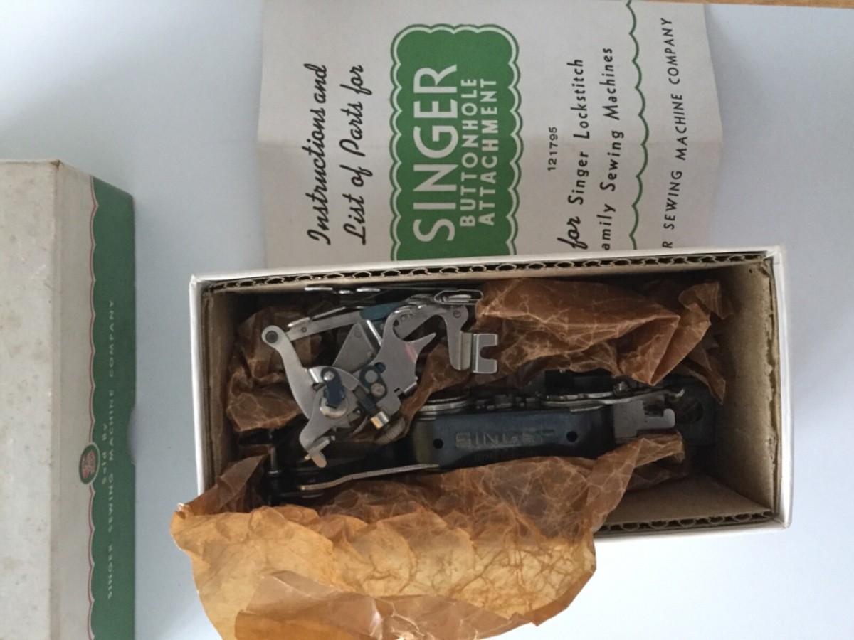 Vintage 1940 Singer Buttonhole Attachment No.121795 For Singer