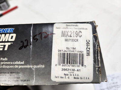 Wagner Brakes & Semi-Metallic Brake Pads MX219C 22.572 | eBay
