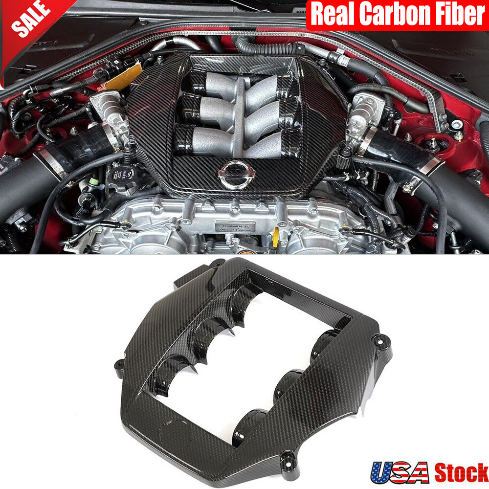 Real Carbon Front Engine Cover Trim Body Kit for 2009-21 Nissan