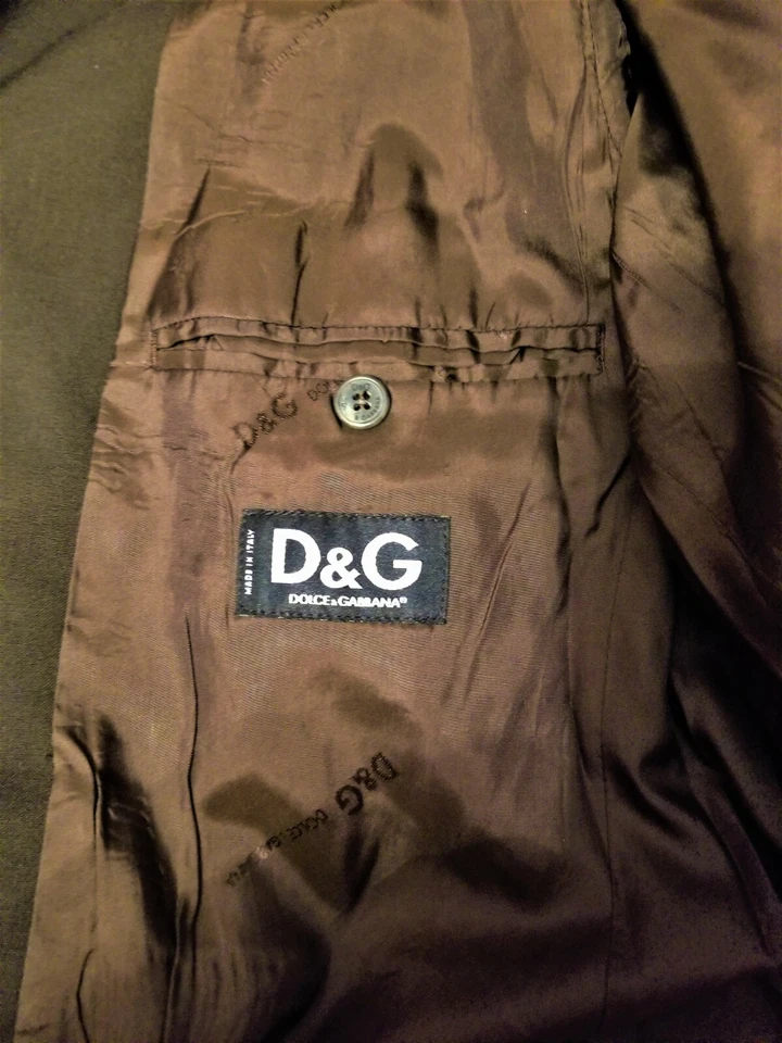 DOLCE & GABBANA  Regular Brown Wool Notch Lapel Suit Size US 42/56 - Image 3 of 4