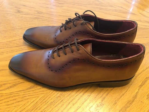 Deckard Oxfords, Brown Leather Handcrafted Turkey Size 40