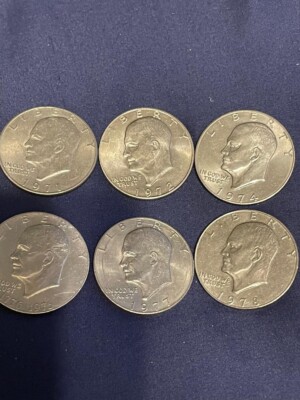 Eisenhower dollars   get all 6 dates   71,72,74,76,77,78
