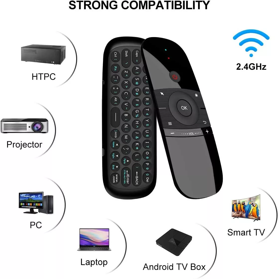 Colectivo Florecer Párrafo teclado para smart tv 2.4G inalambrico samsung Lg Android TV Box Proyector  HTPC | eBay