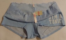 New W/Tag-Victorias Secret-Pink-low rise boyshorts light Blue Panty - Size L