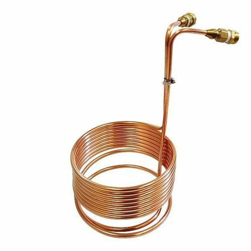 NY Brew Supply 3/8" x 25' Copper Wort Chiller with Brass Garden Hose