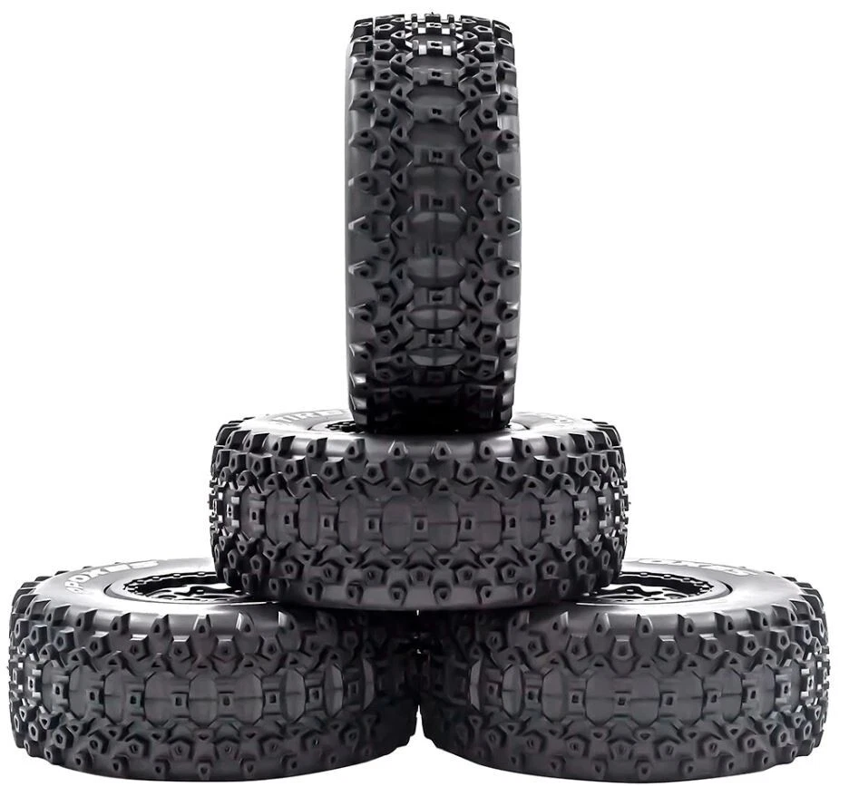 Juego de 4 neumáticos y ruedas todoterreno RC 1/10 curso corto Traxxas Slash Rustler 12 mm Foto 2 de 4