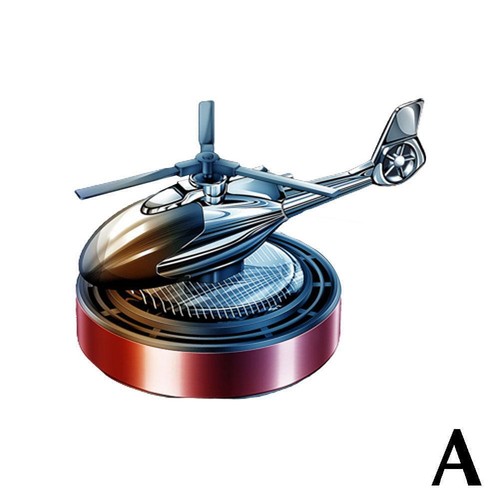 New Small Helicopter Solar Car Air-Freshener Rotation Aromatherapy Cars Diffuser - Picture 7 of 19