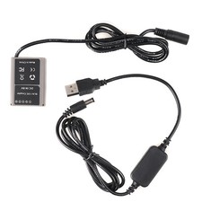 BLN-1 Decoded Dummy Battery DC Coupler USB Cable for Olympus E-P5 E-M5 Mark II