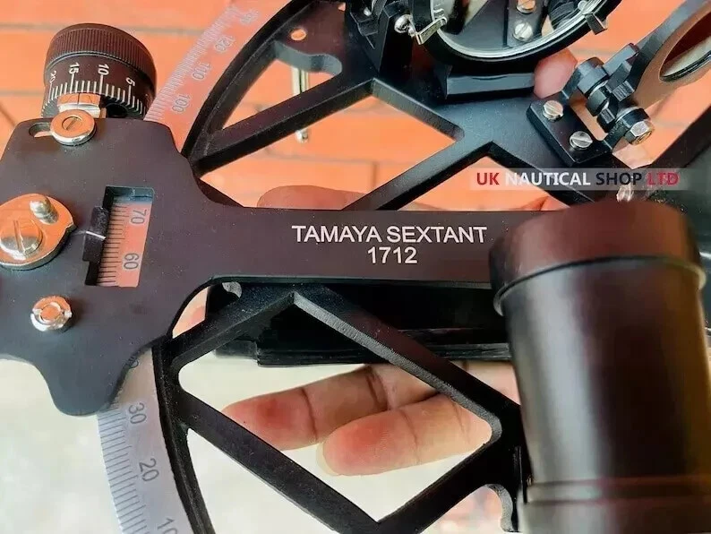 Náutico Alemán Funcionando Tamaya Sextante Vintage Marítimo Latón Antiguo Sólido Foto 4 de 4
