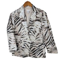 Chicos Jacket 0 Small light weight Semi-sheer 3/4 Sleeves Spring Linen