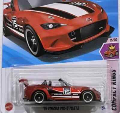 Hot Wheels 2025 Case D Mainline - 15 Mazda MX 5 Miata - Int. Card