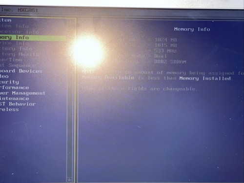 DELL INSPIRON 640m 14" CORE 2 DUO @ 1.83GHz 1GB RAM NO HDD NO OS - Picture 4 of 11