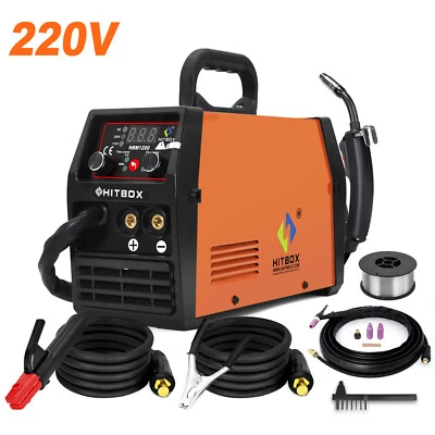 HITBOX Schweißinverter MIG 3IN1 MAG LIFT WIG MMA 140 Ampere Inverter IGBT Schweissgerät