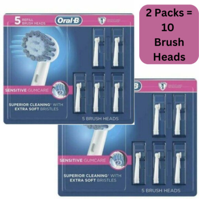 Oral-B Sensitive Gum Care Replacement Electric Brush Heads 10 Counts