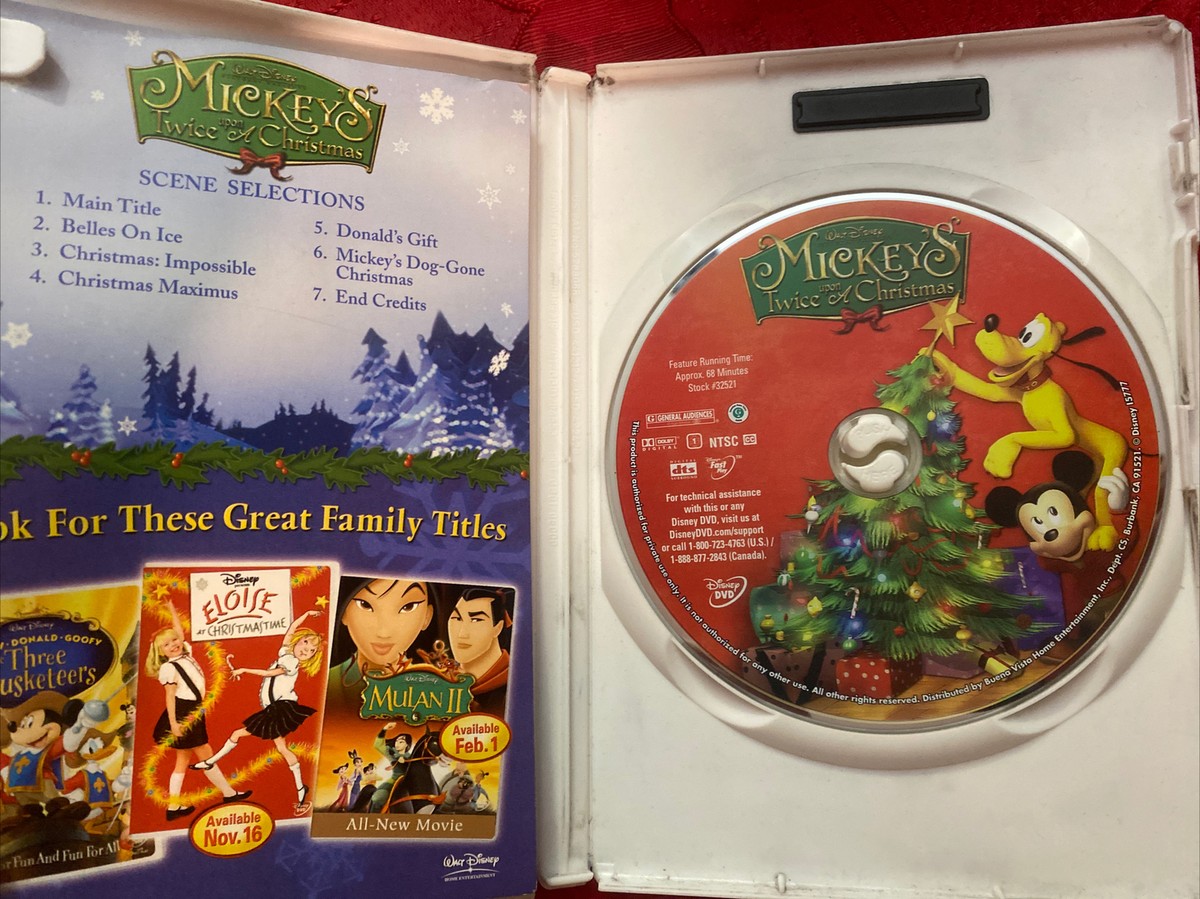 Mickeys Twice Upon A Christmas (DVD, 2004) Walt Disney holiday