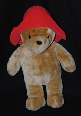 Peluche doudou ours PADDINGTON BEAR brun marron chapeau rouge 38