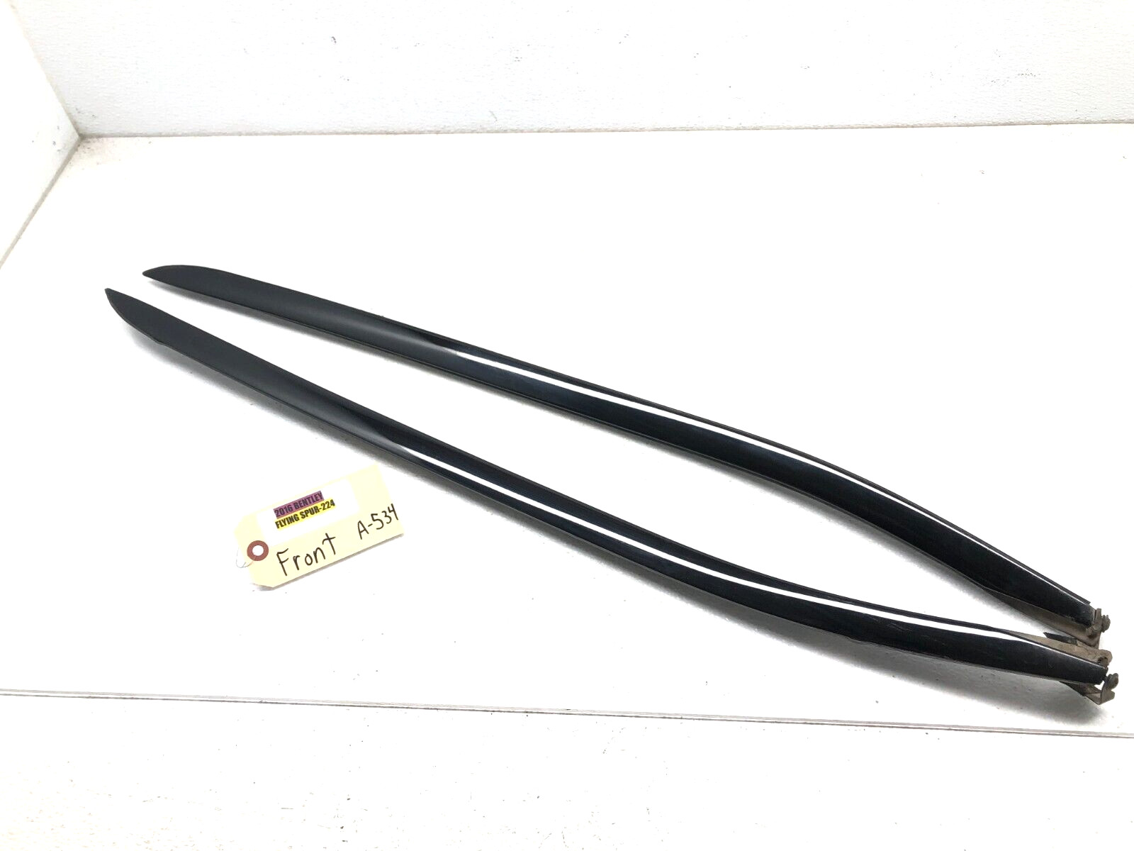 2014-2018 BENTLEY FLYING SPUR FRONT WINDSHIELD A PILLAR REVEAL MOLDING PAIR OEM.