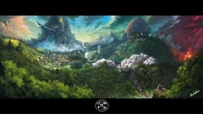 Landscape fantasy art nature Custom Gaming Mat Desk