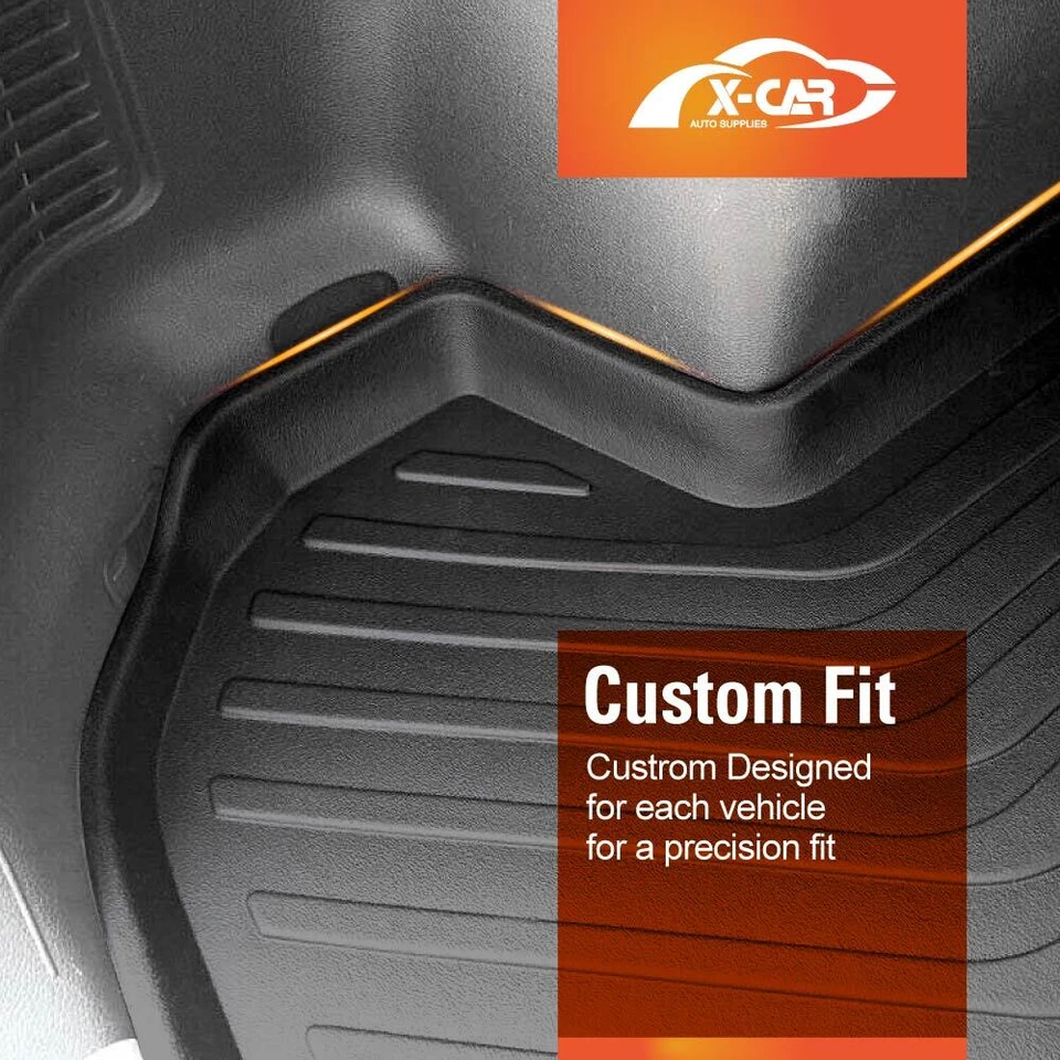 Floor Mat Boot Liner Back Seat Protector for Volvo XC60 2017+ Car Mats Cover - image 3 of 4