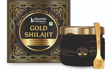 Bhumija Gold Shilajit Resin | Asphaltum | 20g Glass Jar