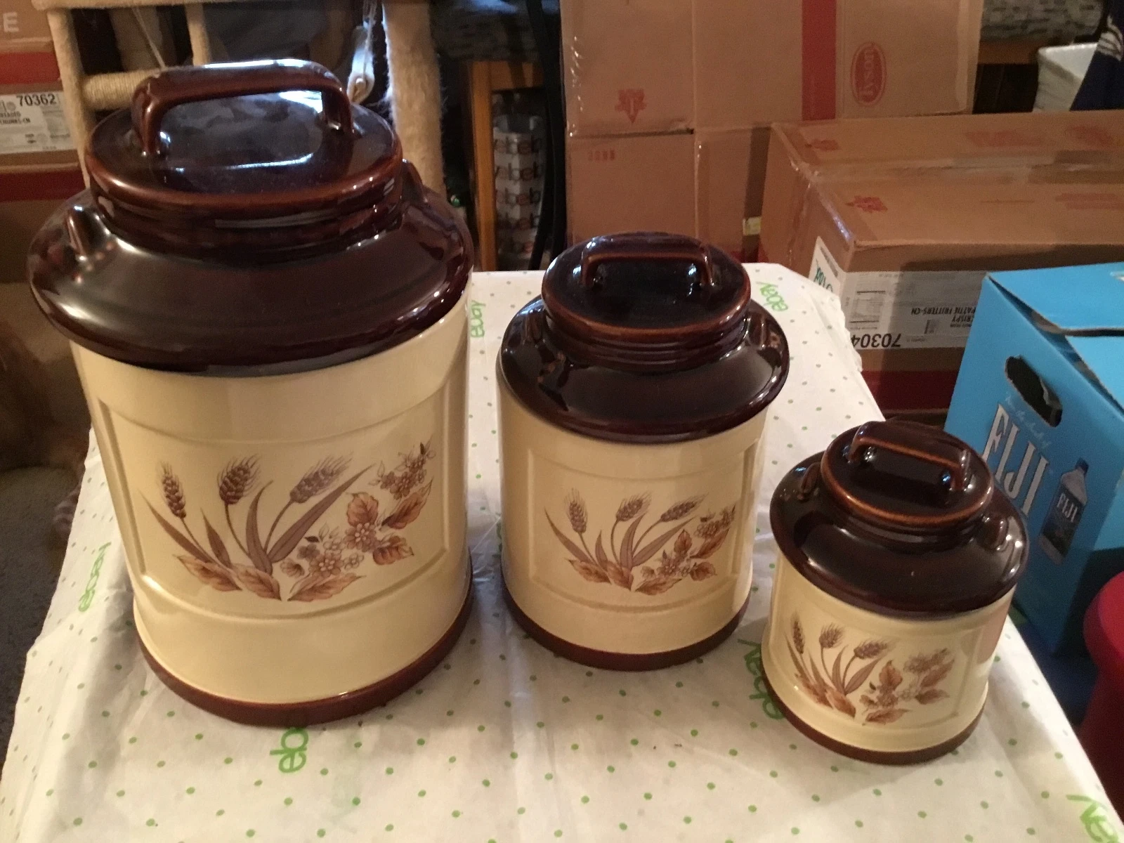 milk jug shaped canisters set