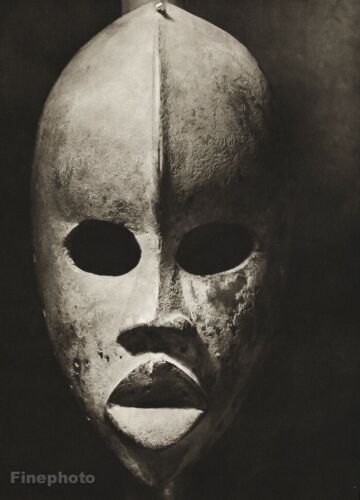 1936/56 JOSEF SUDEK Vintage Tribal Mask Black Culture Photo Gravure Art 11x14 - Picture 1 of 1