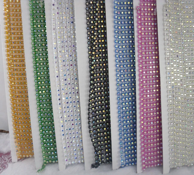 SS12 3mm Grado A Cristal AB Diamantes de imitación Bandas Ajuste Cadena 10 Yardas Foto 4 de 4