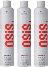 3 Pack Schwarzkopf OSiS Session Extra Strong Hold Hairspray 16.9oz 500ml XXL