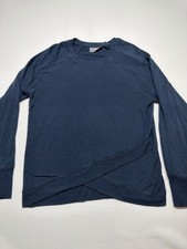SKU 258 Athleta Pullover Sweater Blue Crew Neck Lightweight Knit Long Sleeve S