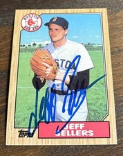 Jeff Sellers 1987 Topps #12 Signed  autographed Baseball card Boston Red Sox