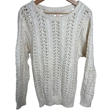 Vintage John Meyer White Knit Size Medium Pullover Crewneck 