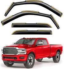 In-Channel Window Rain Guards Fit for Truck Dodge RAM 2500 3500 2019-2025 Crew C