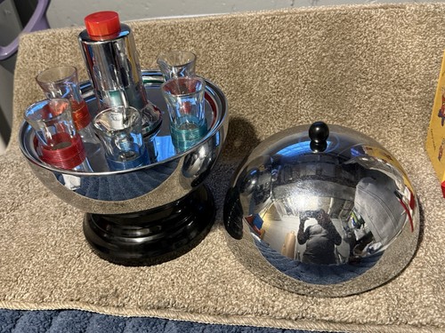 CHROME GLOBE SHOT LIQUOR DISPENSER