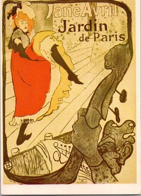Jane Avril Jardin de Paris Poster Art Print Continental Postcard