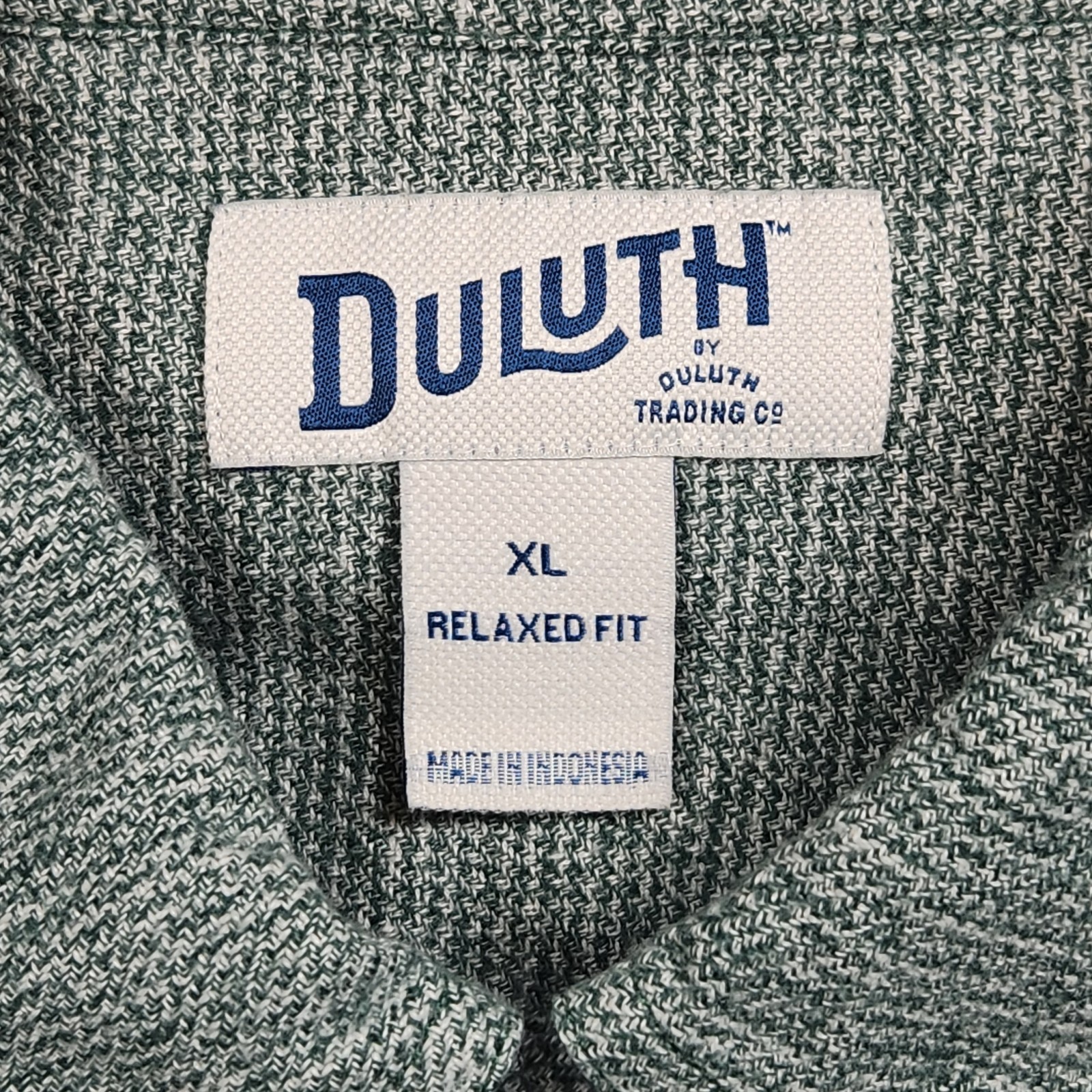 2 - Duluth Trading Co. Button Up Shirt Mens XL Kennesaw Relaxed Fit Green & Blue