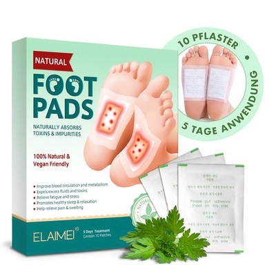 Detox Fußpflaster Fuß Pflaster Entgiftungspflaster Foot Pads Bambusessig Vegan