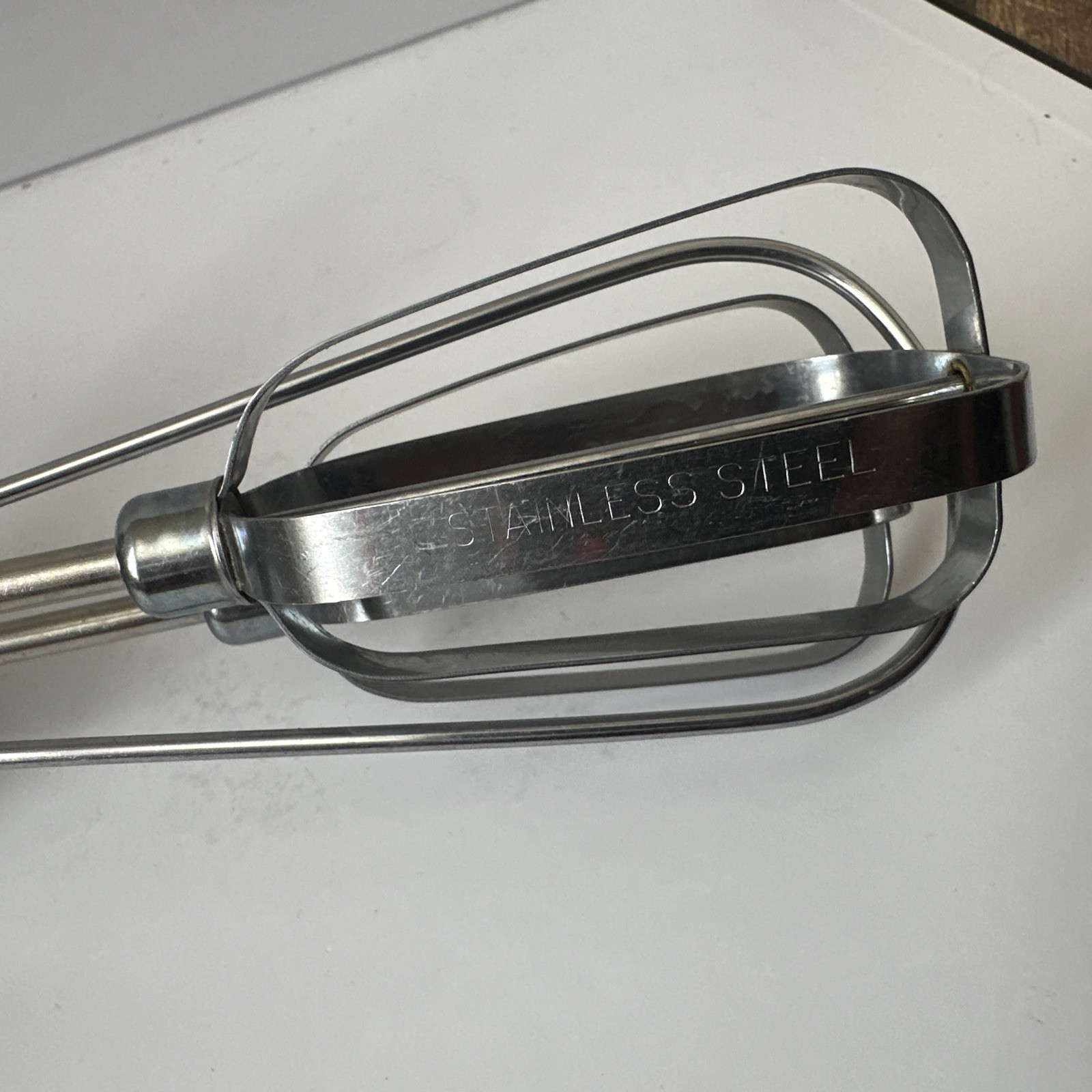 Vintage Ekco Best Manual Hand Crank Egg Beater Mixer Tool Stainless Steel USA