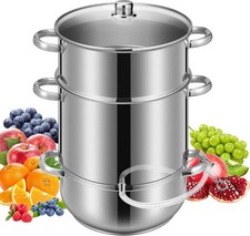 Stainless Steel Steam Juicer for Canning Fruit & Grape Juice 11 Qt Juice Steamer