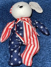Ty Teenie Beanies Spangle The Bear USA 4th Of July Stuffed Animal Plush Toy New